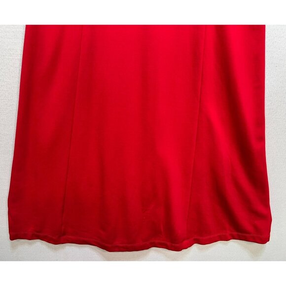 J. Jill Womens Simple Elegance Fit & Flare Knit Midi Dress Small Red - Picture 5 of 12